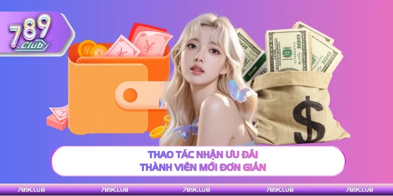 Thao tác nhận sự kiện thành viên mới đơn giản